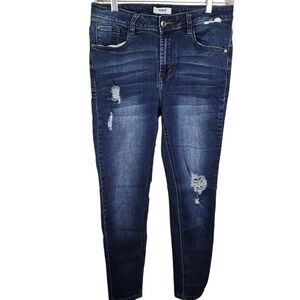 Kensie Distressed‎ Dark Wash Denim Jeans Ripped Skinny Jeans Size 4/27